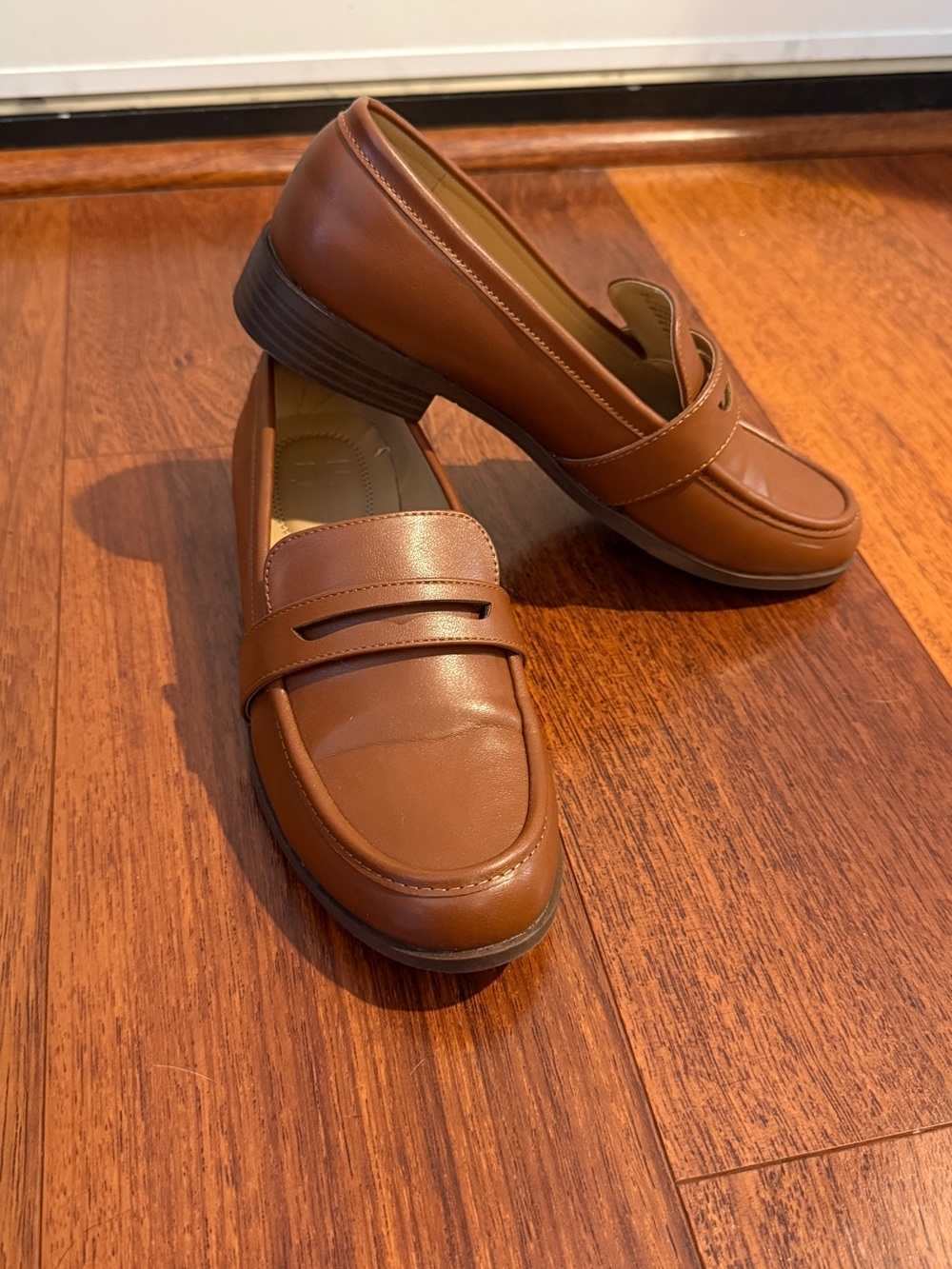 Women's Classic Penny Loafers in Cognac Brown